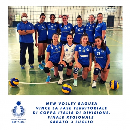 La NEW VOLLEY RAGUSA #vince la Fase Territoriale della Coppa Italia di Divisione.