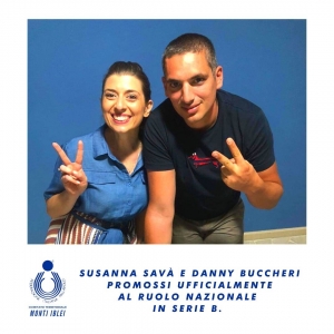 SUSANNA SAVA E DANNY BUCCHERI PROMOSSI AL RUOLO NAZIONALE DI SERIE B.